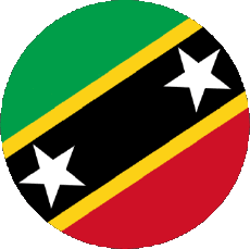 Bandiere America Saint Kitts e Nevis Tondo 