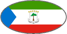 Fahnen Afrika Äquatorialguinea Oval 01 
