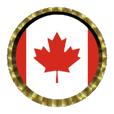 Bandiere America Canada Rotondo - Anelli 