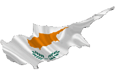 Banderas Europa Chipre Mapa 