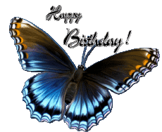Messages English Happy Birthday Butterflies 006 
