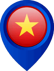 Banderas Asia Vietnam Marcador de ubicación 