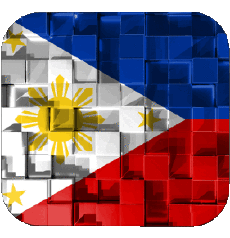 Drapeaux Asie Philippines Carré 