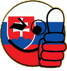 Fahnen Europa Slowakei Smiley - OK 