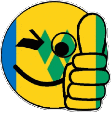 Fahnen Amerika St. Vincent und die Grenadinen Smiley - OK 