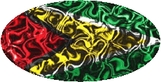 Flags America Guyana Oval 