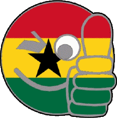 Fahnen Afrika Ghana Smiley - OK 