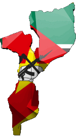 Flags Africa Mozambique Map 