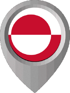 Fahnen Amerika Grönland Standort-Pin 