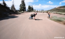 Humour - Fun Sports Skateboard Road Down Hill Gamelle Fail 