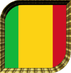 Drapeaux Afrique Mali Carré 