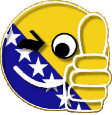 Drapeaux Europe Bosnie Herzegovine Smiley - OK 