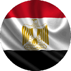 Drapeaux Afrique Egypte Rond 