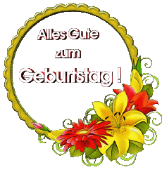Nachrichten Deutsche Alles Gute zum Geburtstag Blumen 018 