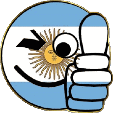 Banderas América Argentina Smiley - OK 