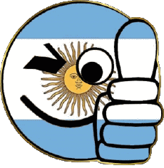 Flags America Argentina Smiley - OK 