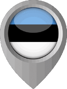 Flags Europe Estonia Location Pin 