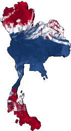 Fahnen Asien Thailand Karte 