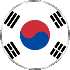 Bandiere Asia Corea del Sud Tondo 