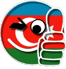 Banderas Asia Azerbaiyán Smiley - OK 