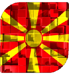 Bandiere Europa Macedonia Quadrato 
