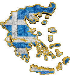 Bandiere Europa Grecia Carta Geografica 