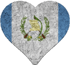 Drapeaux Amériques Guatemala Coeur 