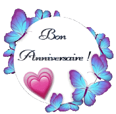 Messages French Bon Anniversaire Papillons 010 