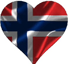 Flags Europe Norway Heart 