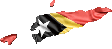 Fahnen Asien Osttimor Karte 