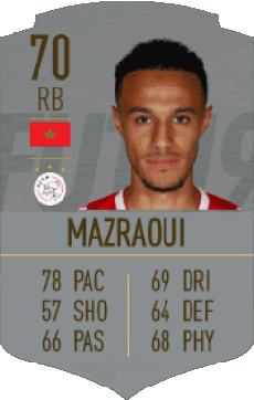 Multimedia Vídeo Juegos F I F A - Jugadores  cartas Marruecos Noussair Mazraoui 