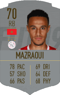 Videospiele F I F A - Karten Spieler Marokko Noussair Mazraoui 