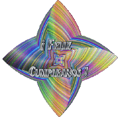 Mensajes Español Feliz Cumpleaños Abstracto - Geométrico Fondo transparente 018 