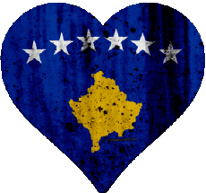 Fahnen Europa Kosovo Herz 