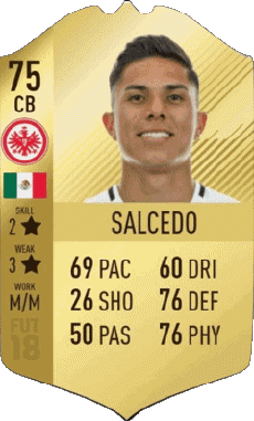 Videospiele F I F A - Karten Spieler Mexiko Carlos Salcedo 