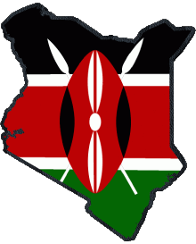 Drapeaux Afrique Kenya Carte 