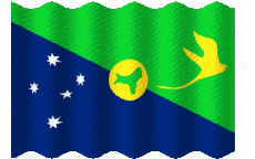 Drapeaux Océanie Australie Christmas Island Ondulation 