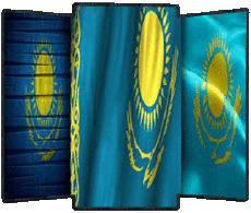 Banderas Asia Kazajstán Diverso 