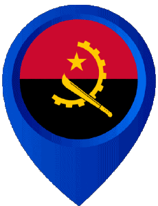 Drapeaux Afrique Angola Epingle de Localisation 