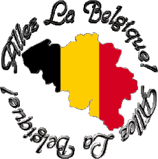 Mensajes Francés Allez La Belgique Carte - Drapeau 