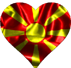 Bandiere Europa Macedonia Cuore 
