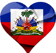 Flags America Haiti Heart 