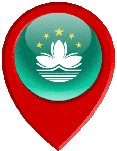 Drapeaux Asie Macao Epingle de Localisation 