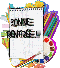 Messagi Francese Bonne Rentrée Sfondo trasparente 011 