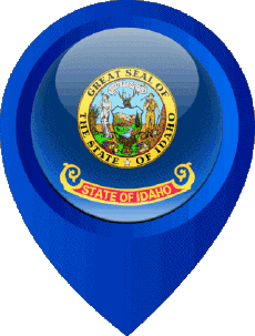Fahnen Amerika U.S.A - States Idaho Standort-Pin 