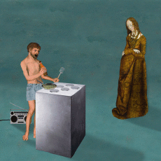 Umorismo -  Fun GIF Artista Scorpion Dagger 