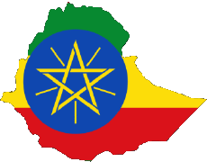 Fahnen Afrika Äthiopien Karte 