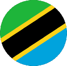 Drapeaux Afrique Tanzanie Rond 