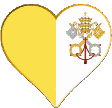 Drapeaux Europe Vatican Coeur 