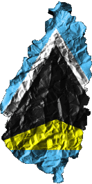 Fahnen Amerika St. Lucia Karte 